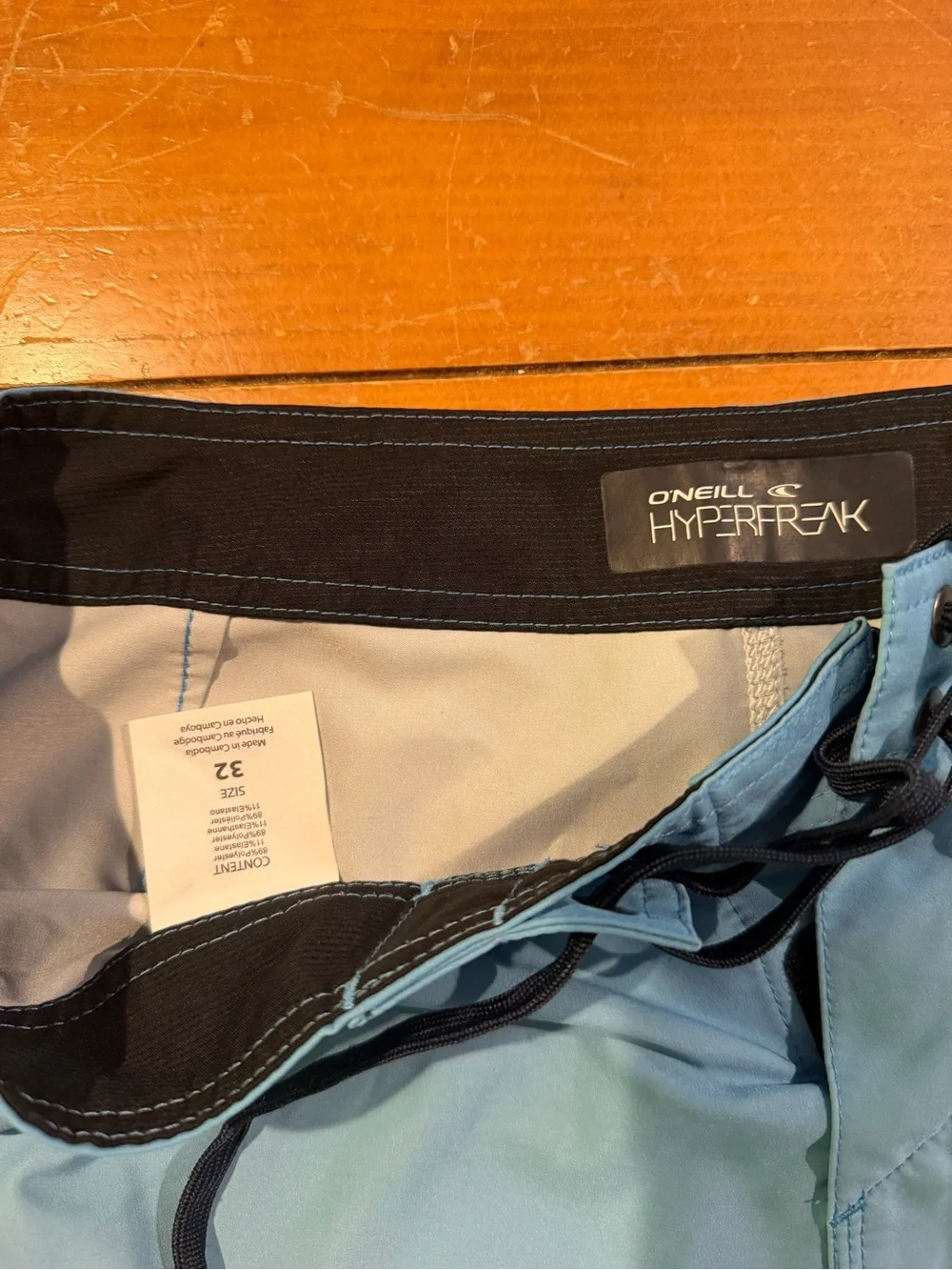 O'Neill Light Blue to White Ombre Men's Board Shorts
